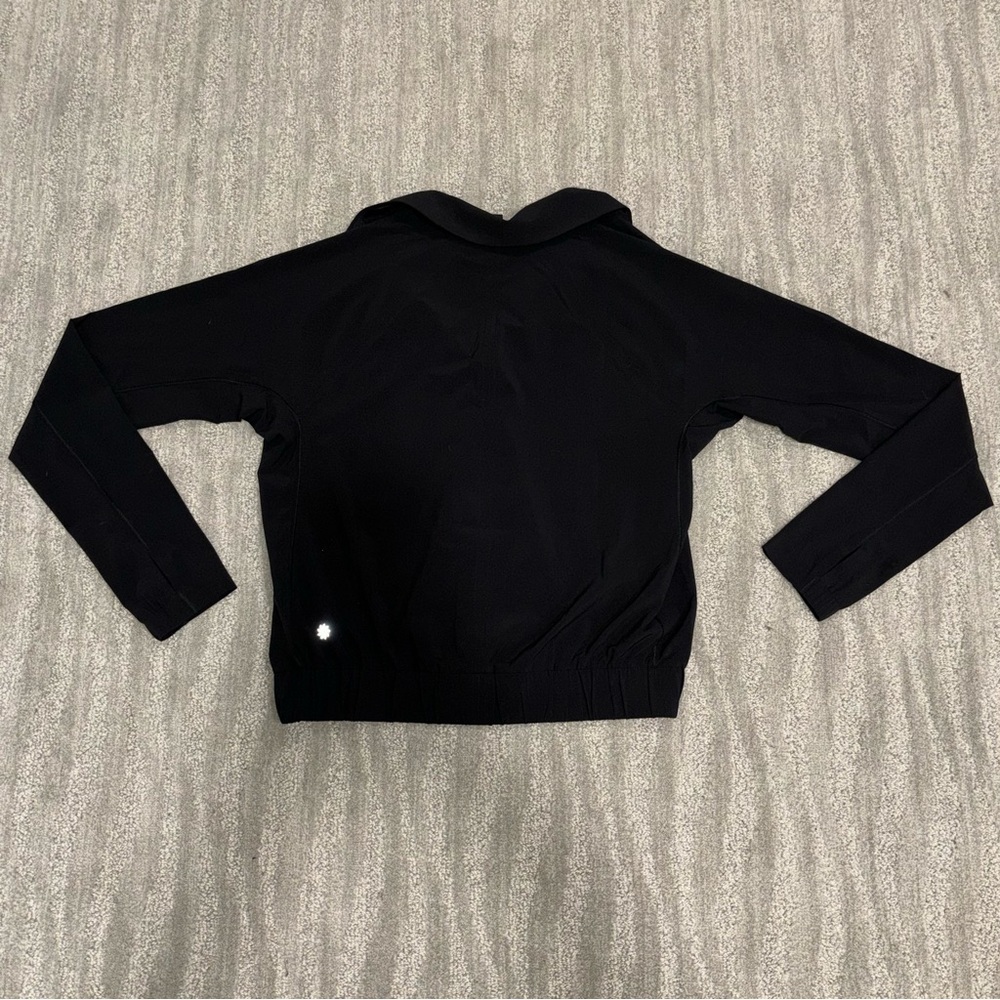 Athleta Black Half Zip Long Sleeve Light Weight Pullover Women’s Size M - Picture 2 of 8